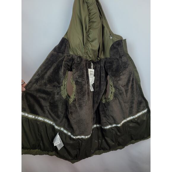 Eddie Bauer Women's Goose Down Hooded Puffer Vest Green Olive Size XS - Picture 9 of 10